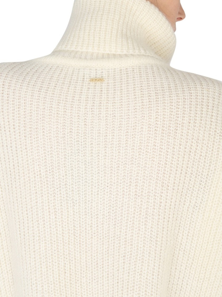 High Neck Mohair Blend Sweater