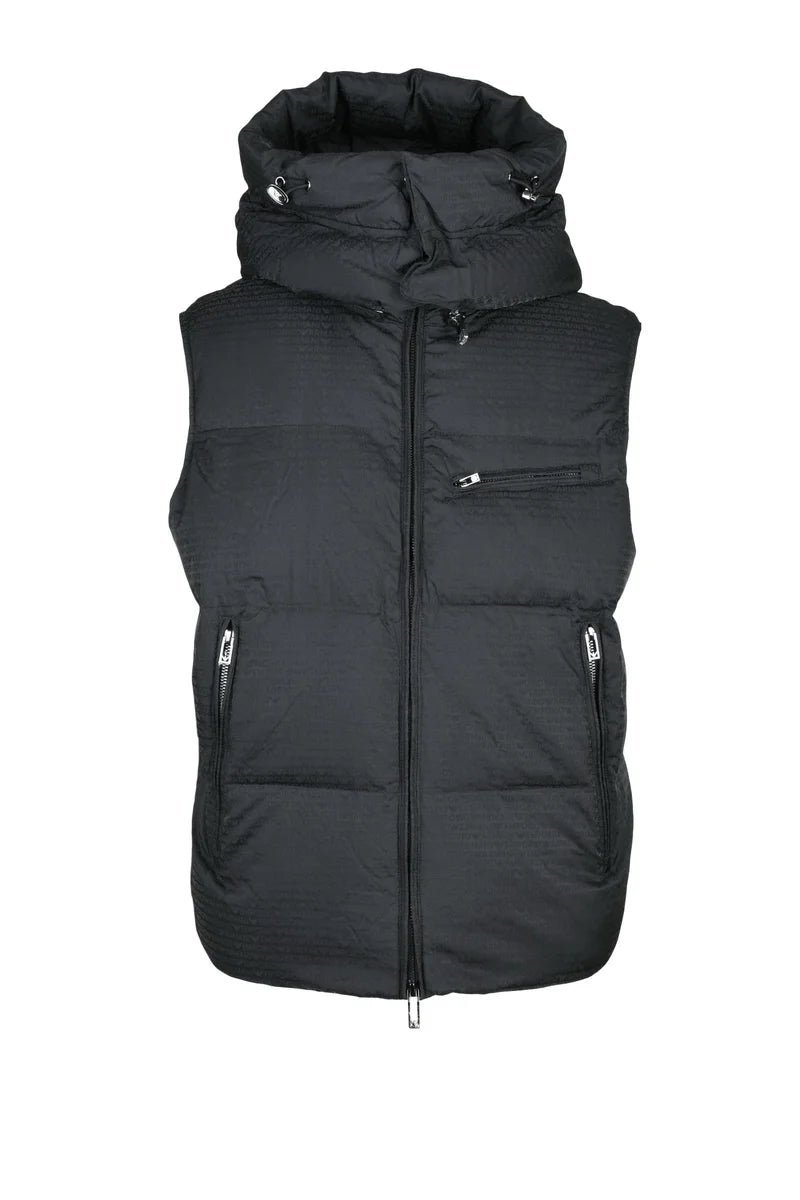 Polyamide Gilet with Zip - Black