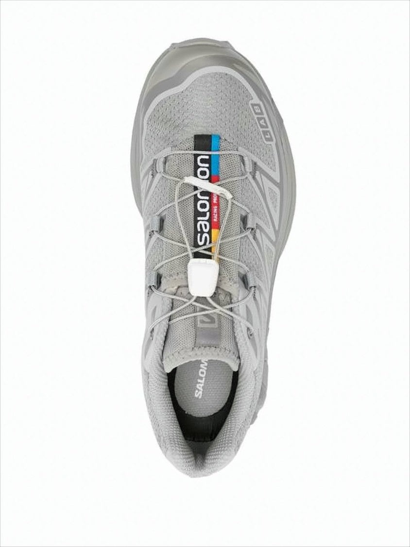 Lightweight Grey Sneakers with Breathable Textile Upper