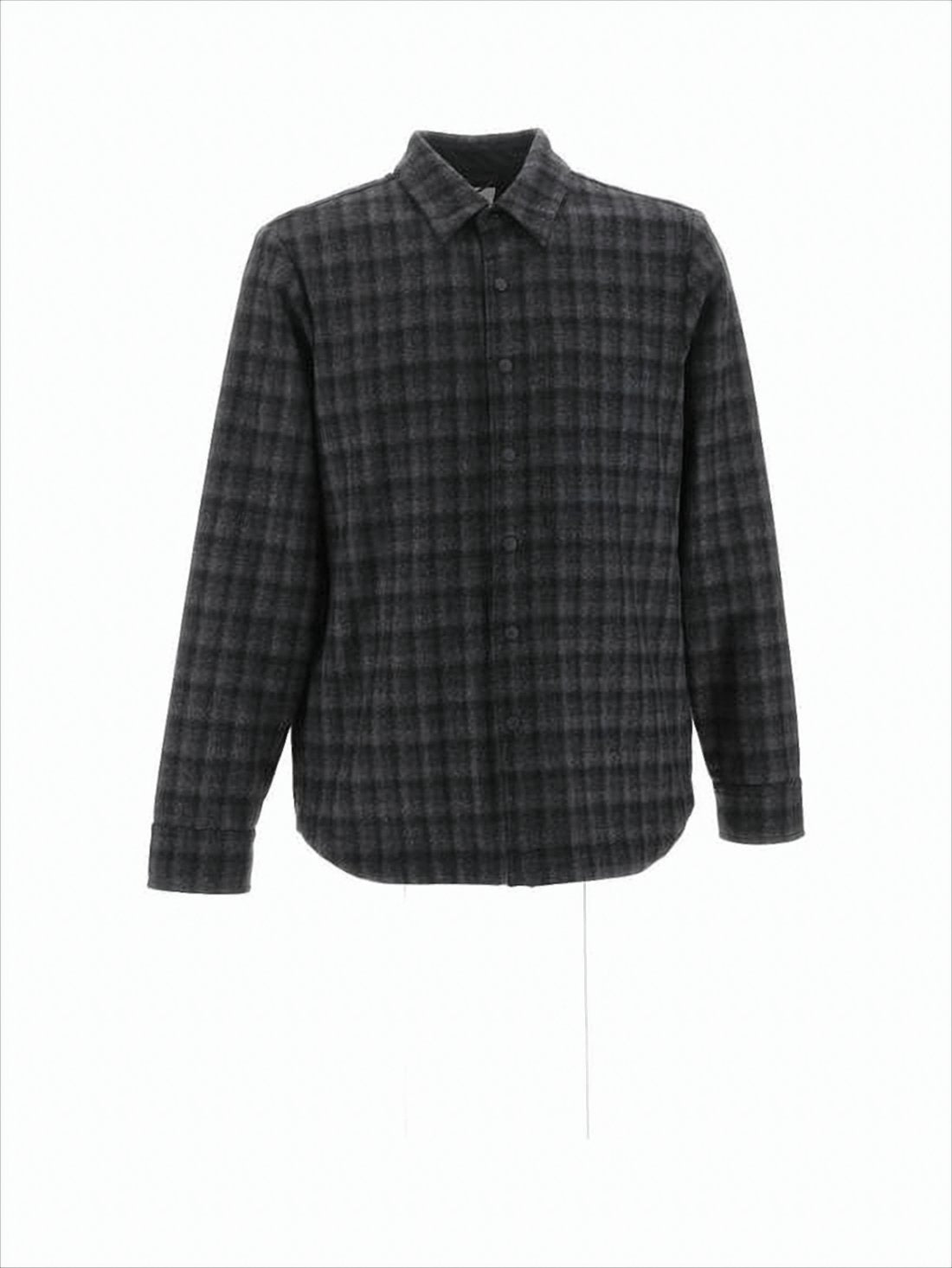 Checkered Dark Tone Long-Sleeve Shirt
