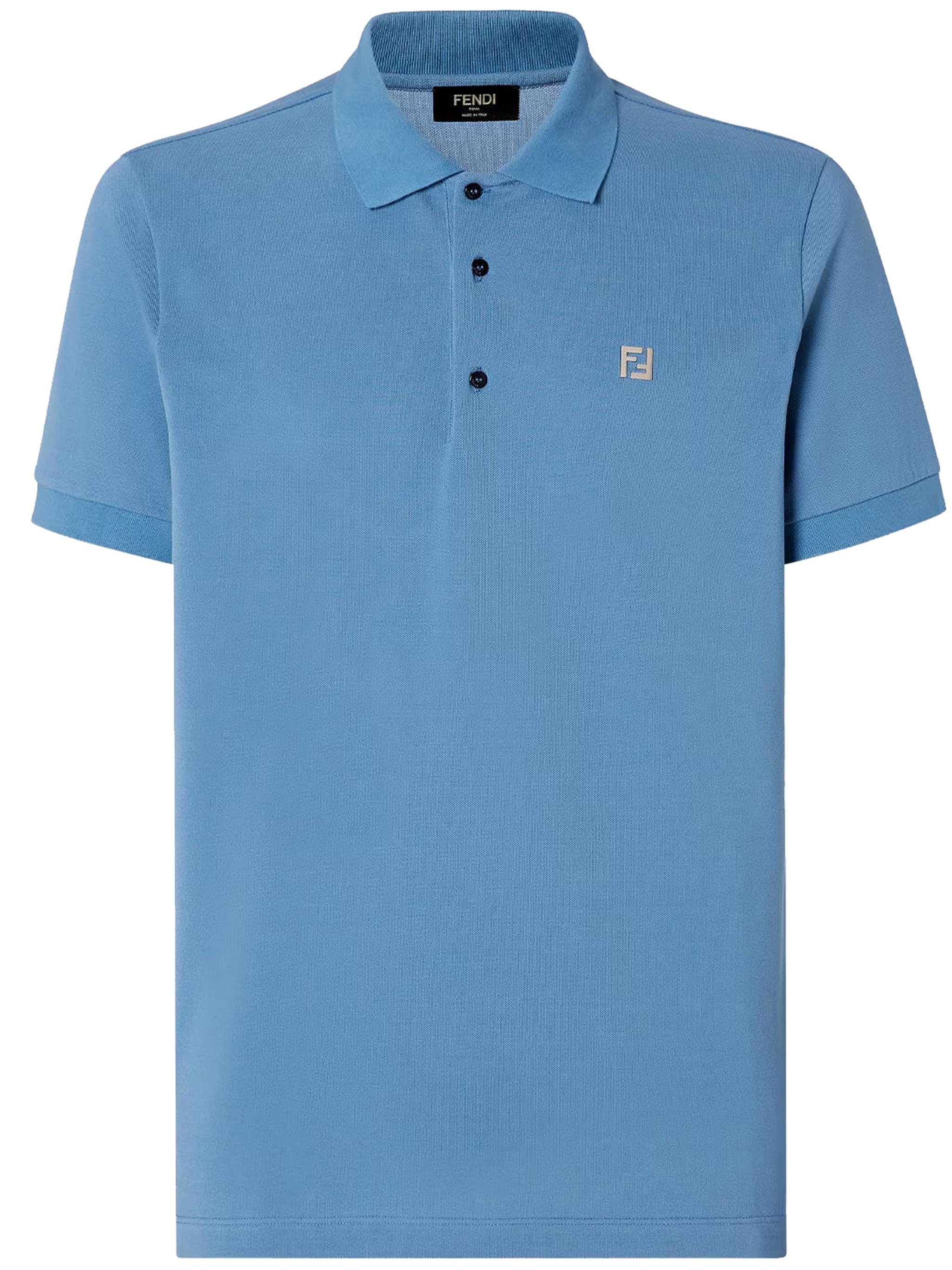 Light Blue Slim-Fit Embroidered Logo Polo
