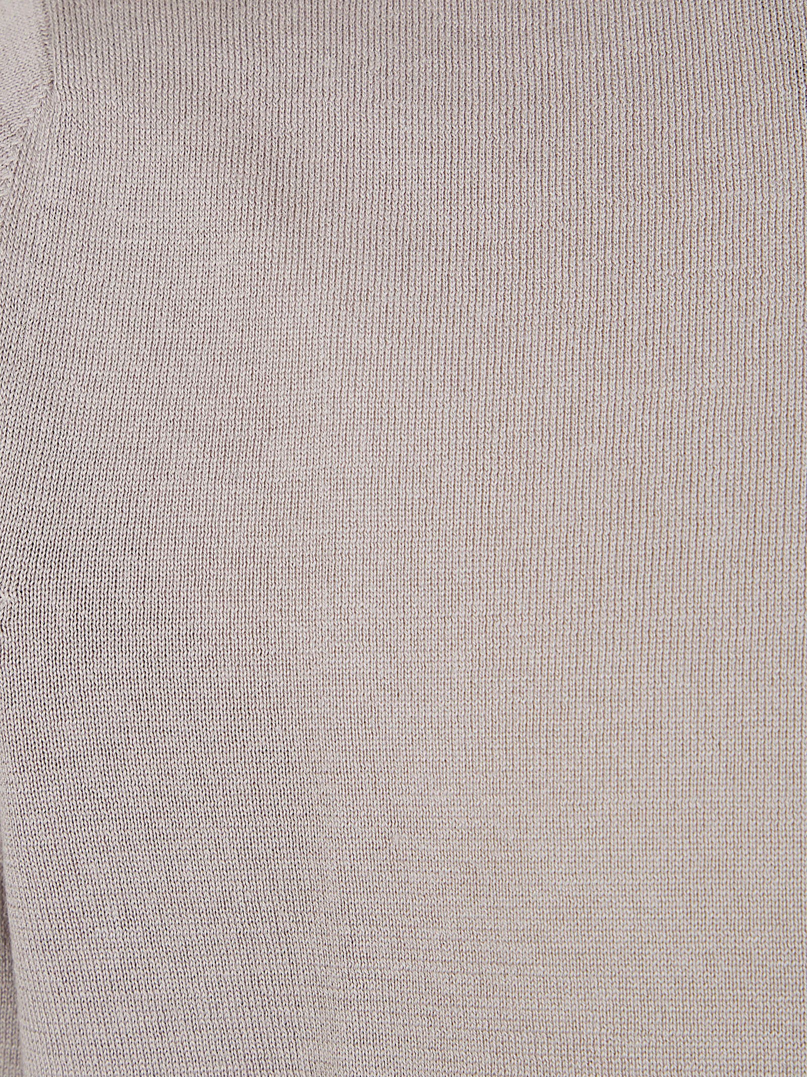 Short-Sleeved Crew Neck Cotton Sweater With Ribbed Cuffs