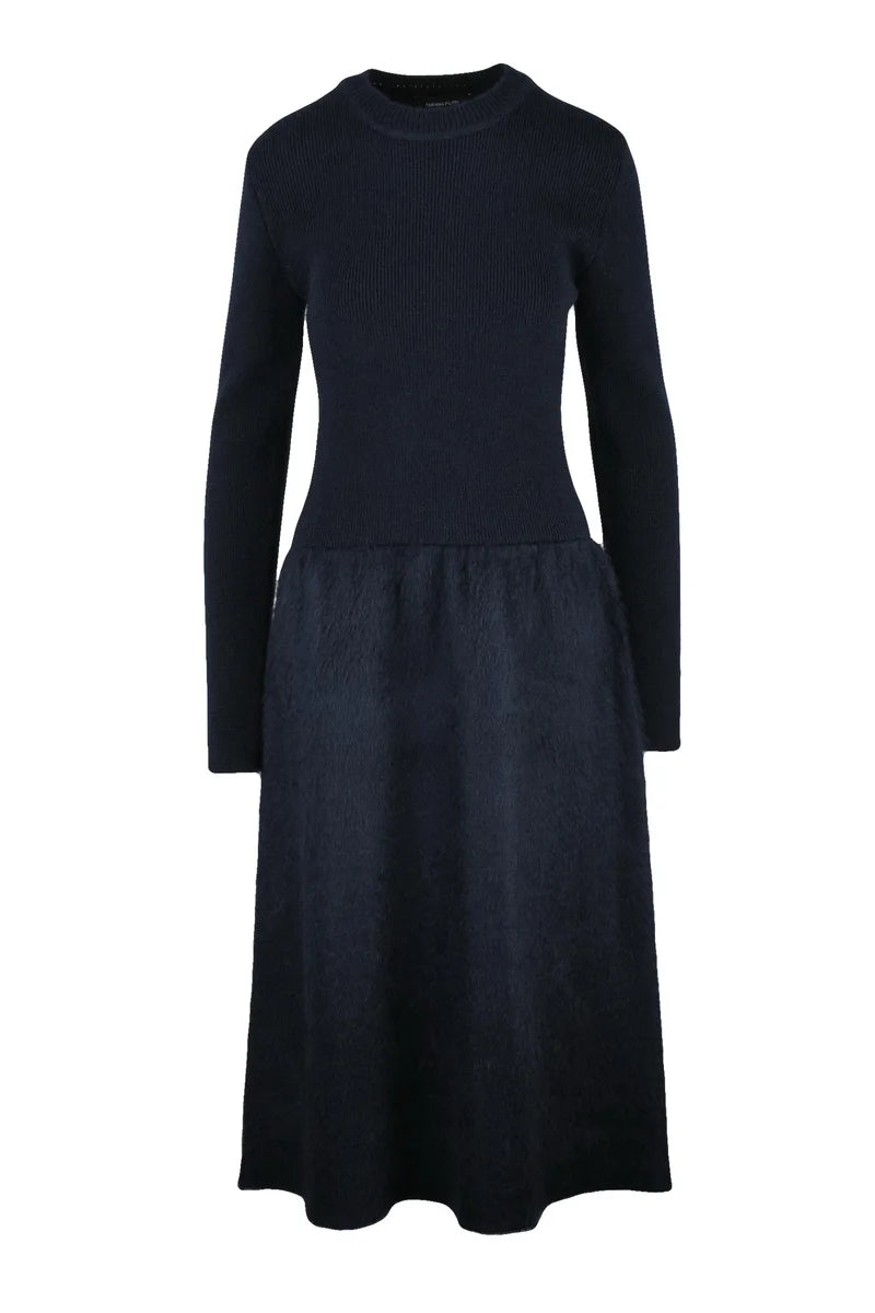 Long Knit Dress - Black