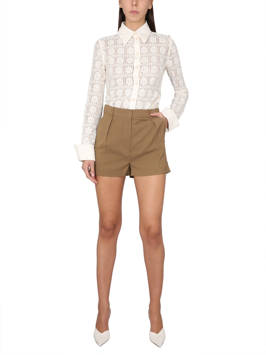 Pointed Collar Cotton-Nylon Blend Max Mara Shirt