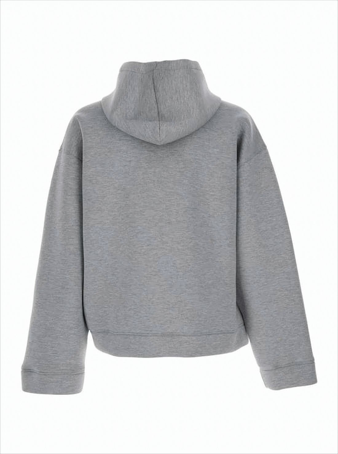 Cropped Heathered Grey Hoodie