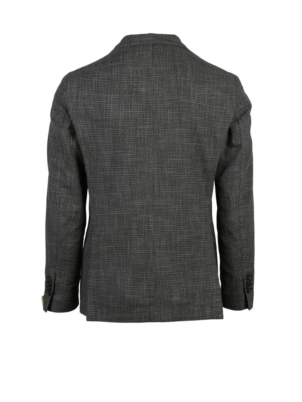 Grey Cotton Polyester Linen Rounded Jacket