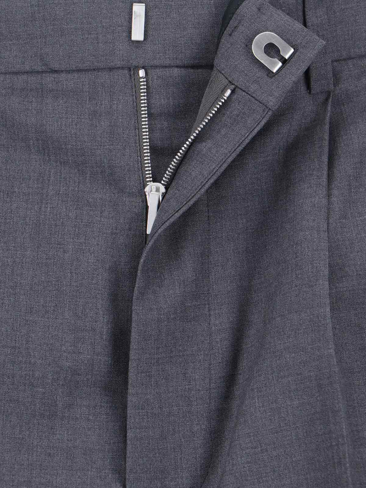 Tailored Wool Trousers – Grey
