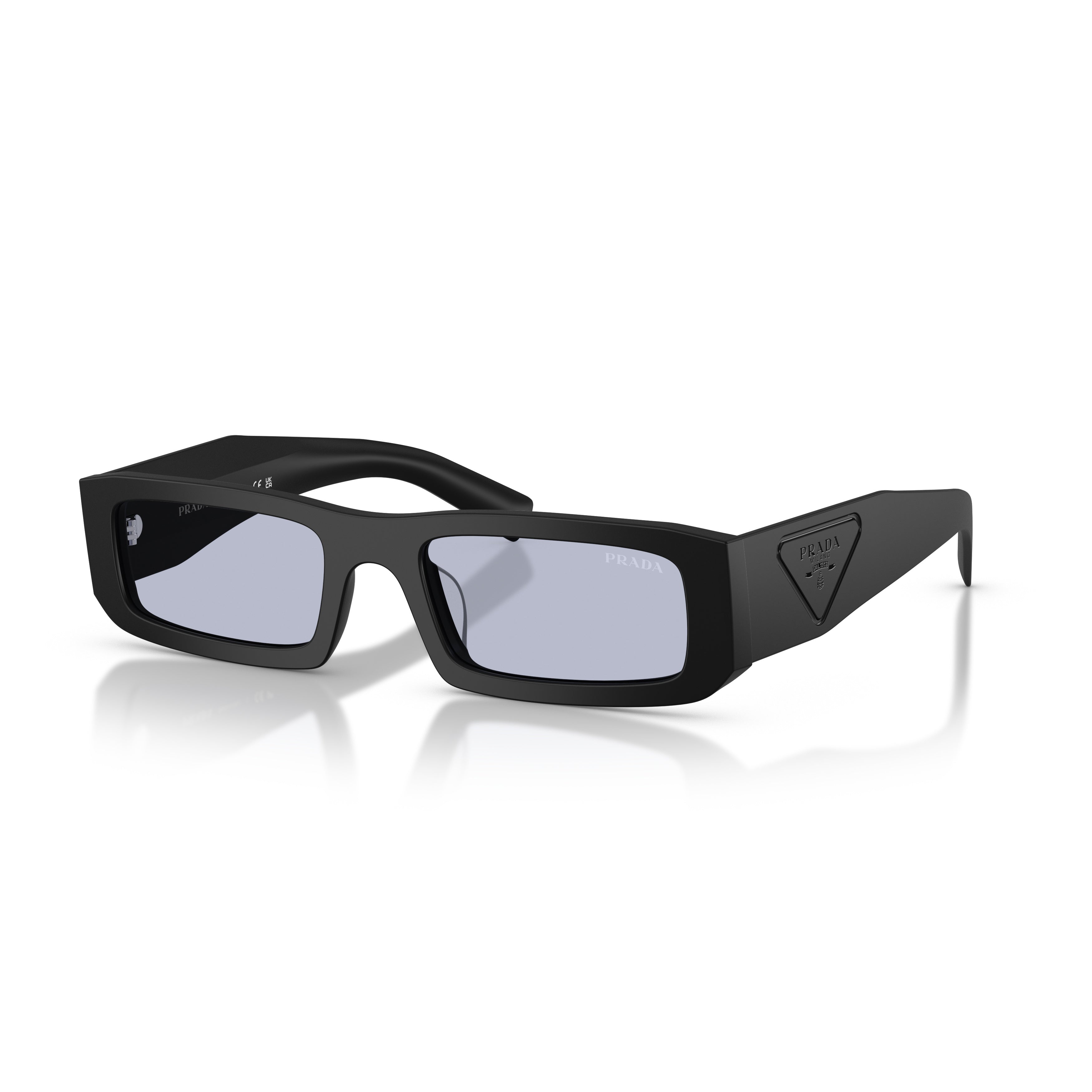 0pr D09sd Matte Black Rectangular Frame Sunglasses
