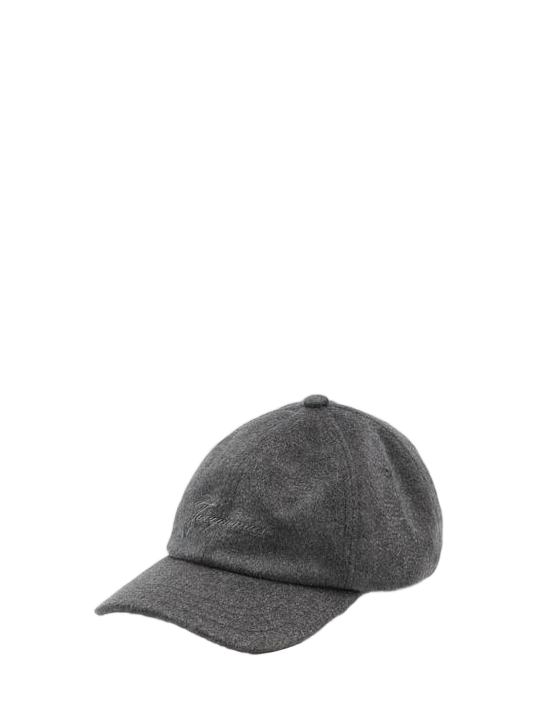 Textured Wool Baseball Cap with Adjustable Strap