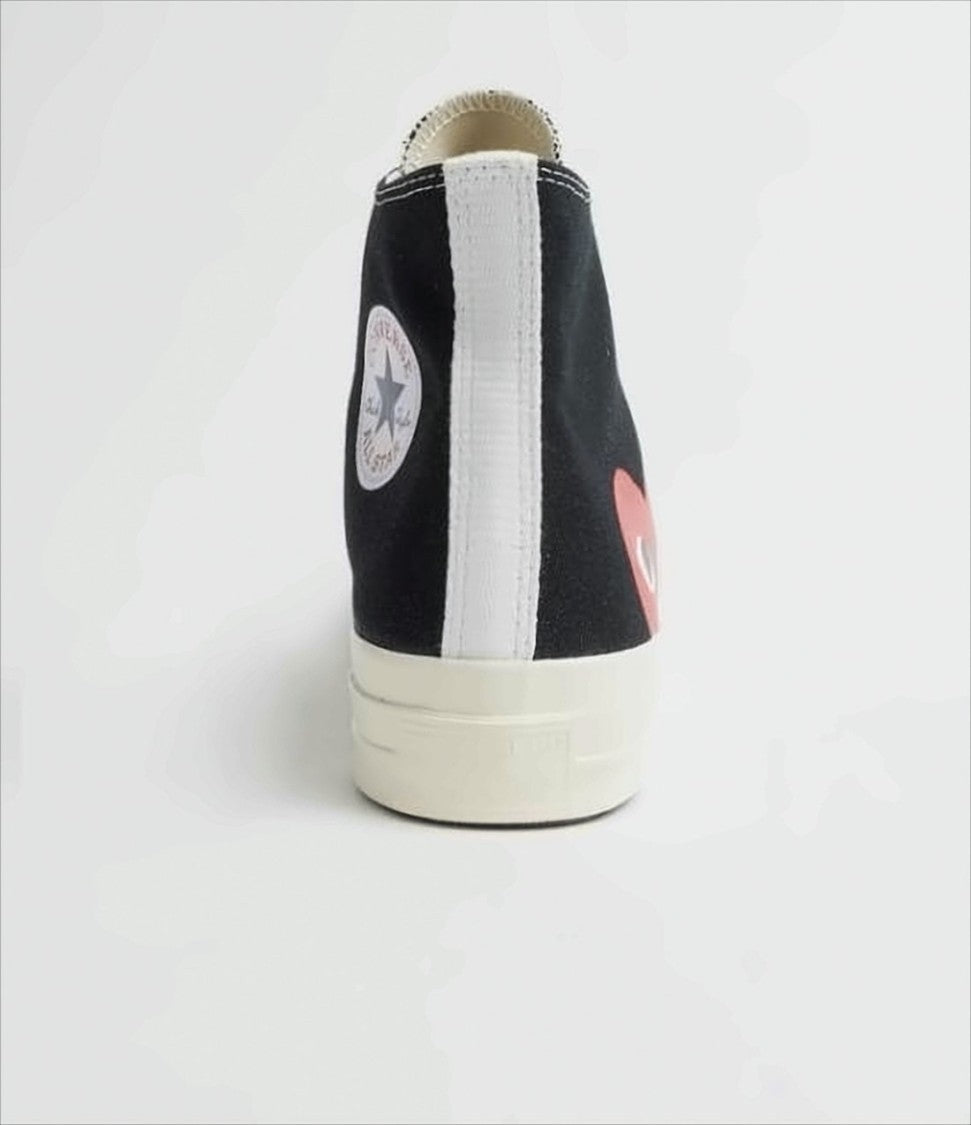 High-Top Sneakers With Iconic Heart Motif And Contrast Detailing