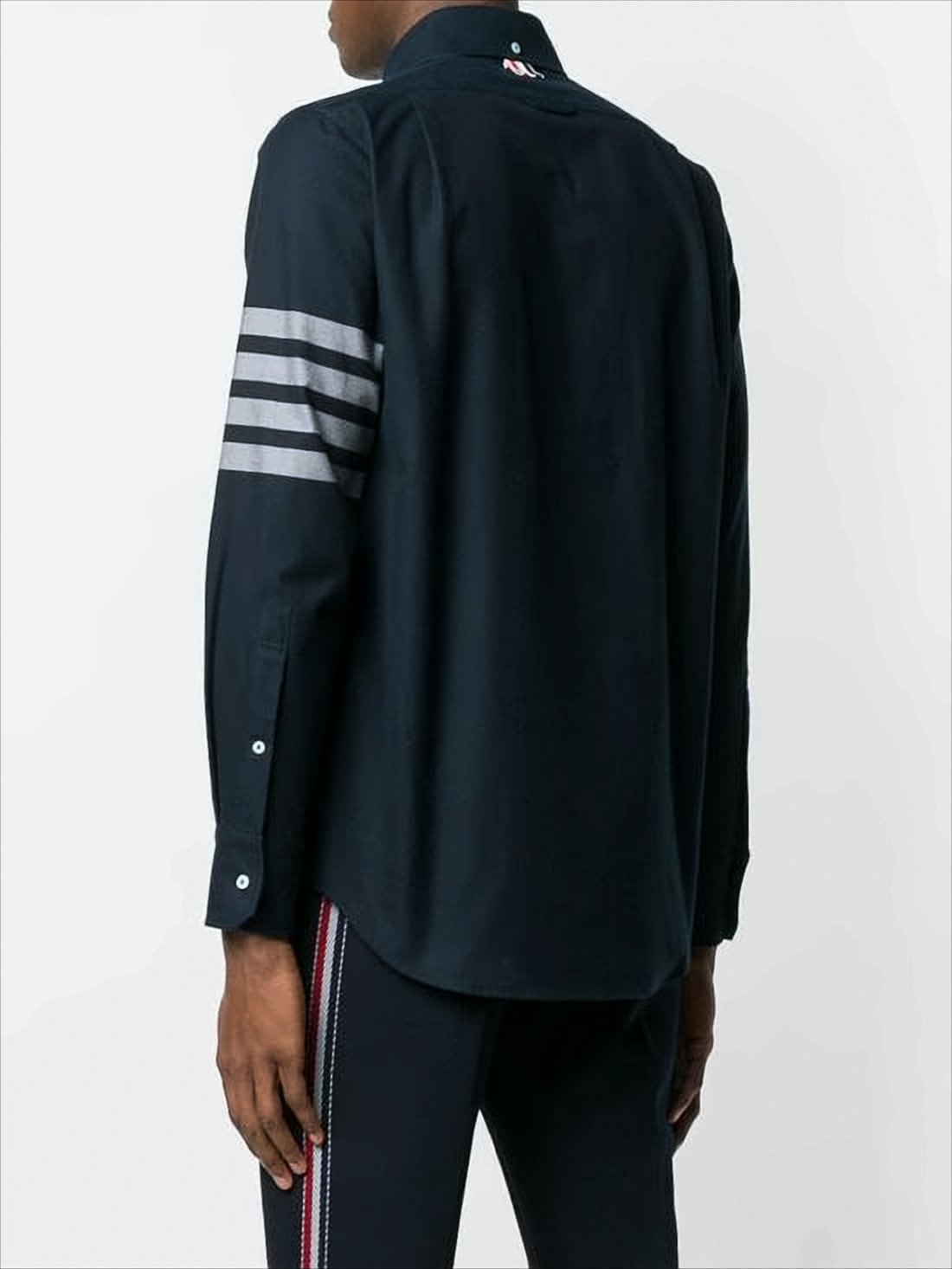 Structured Long-Sleeve Button-Down Shirt