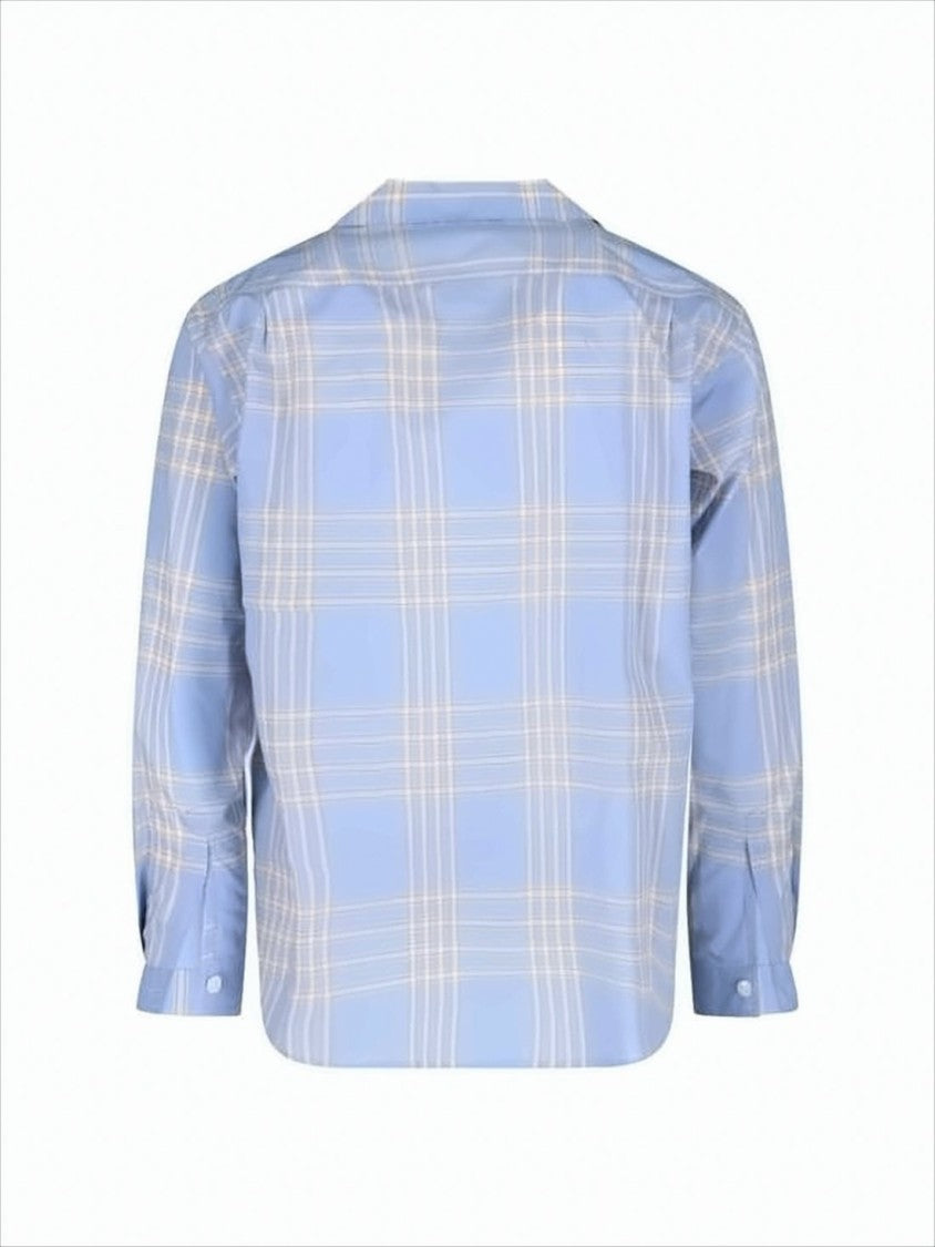 Light Blue Plaid Long-Sleeve Shirt