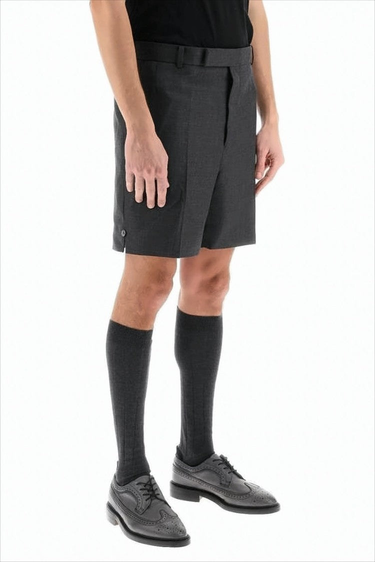 Tailored Wool Shorts with Minimalist Design