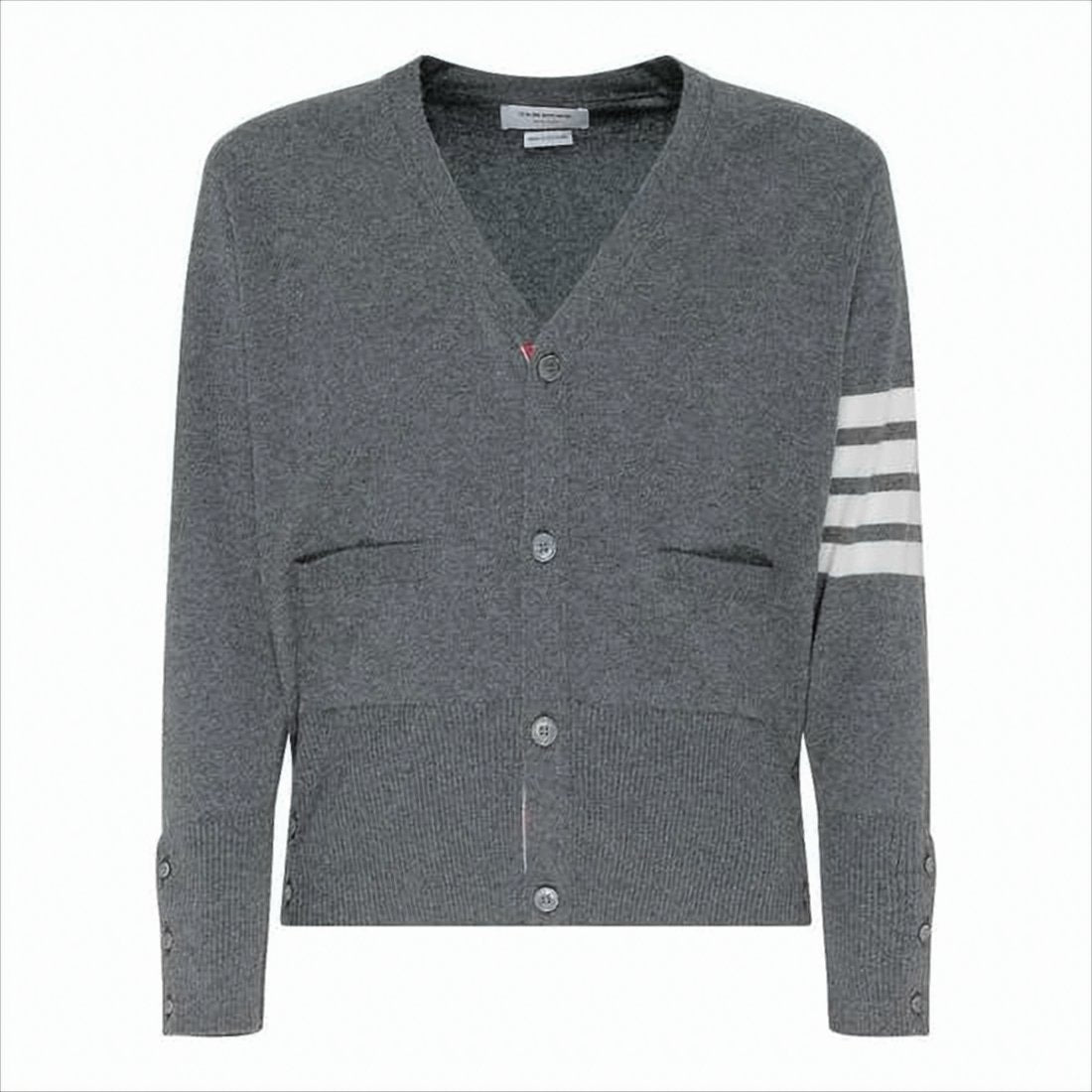 Cashmere Knit Cardigan with Distinctive Stripe Detail