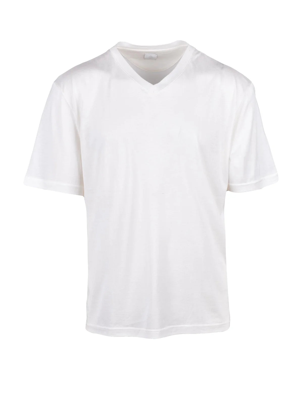 White Cotton Silk Men T-shirt