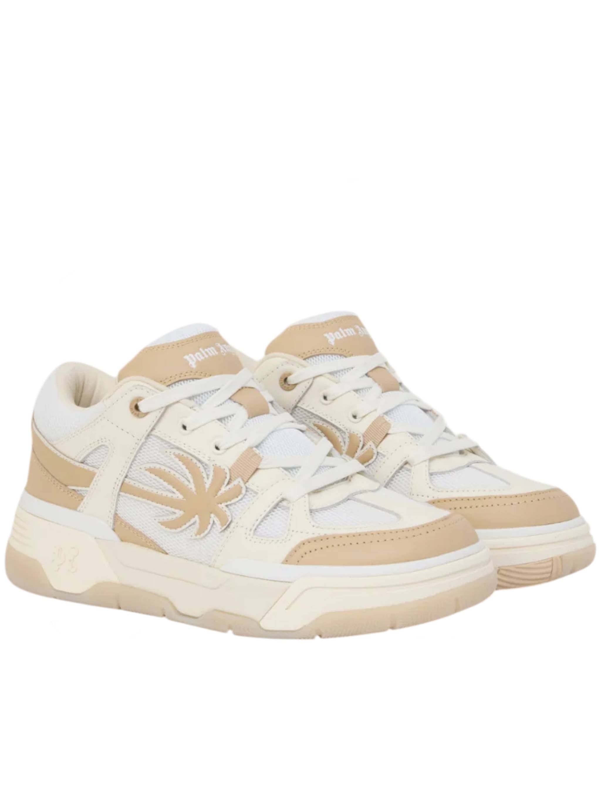 Beige Palm Skate Textured Chunky Sneakers