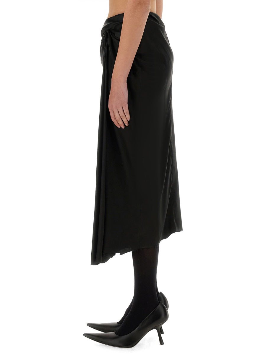 Fluid Draped Skirt with Elegant Folds