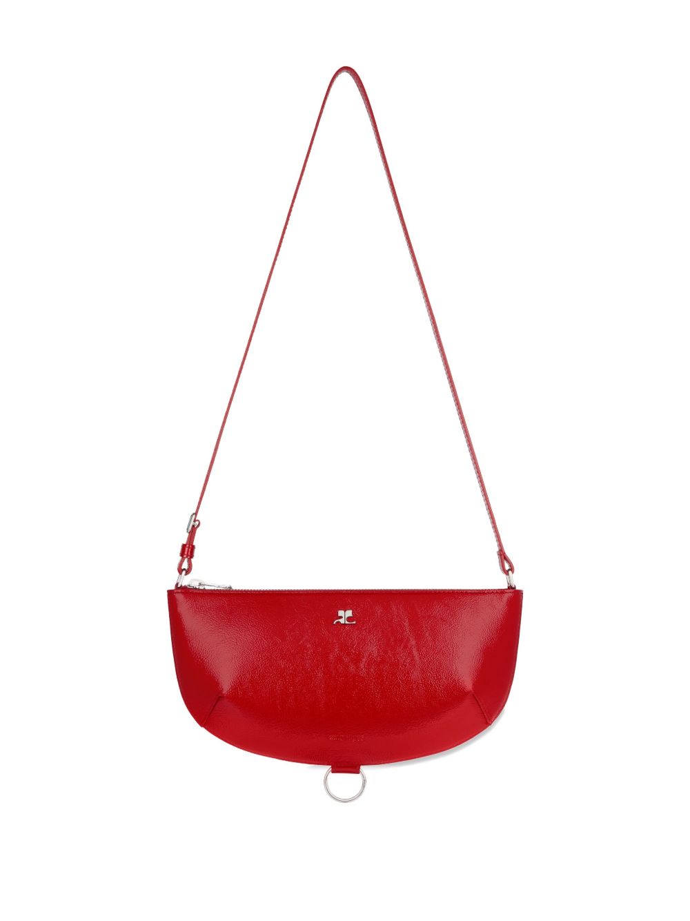 Red Curved Shoulder Bag