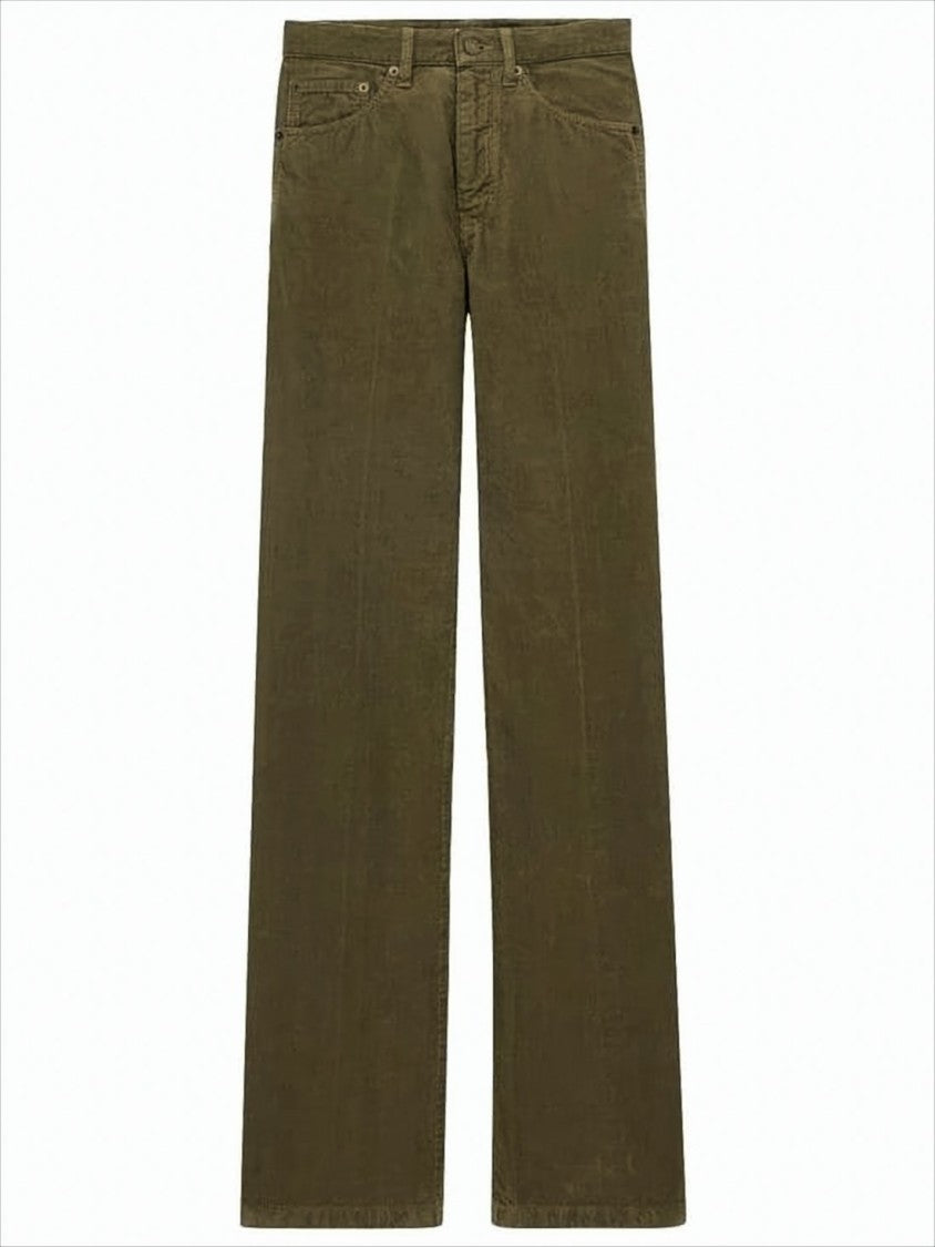 Straight-Leg Pants with Classic Five-Pocket Design