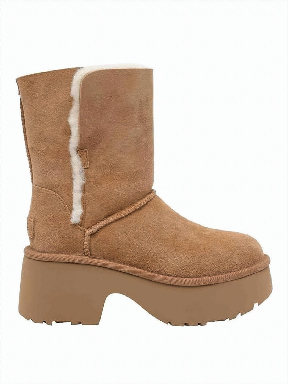 Mid-Calf Suede Boots with Chunky EVA Sole