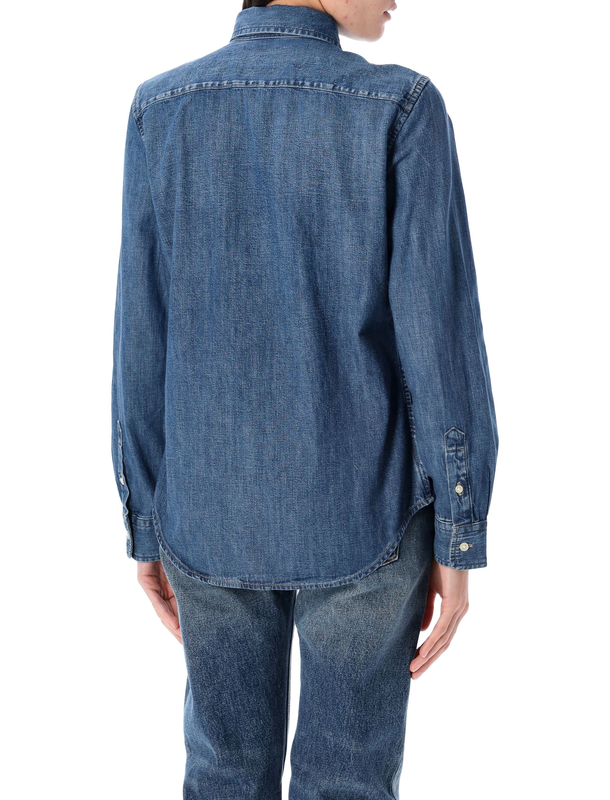 Slim Fit Cotton Denim Shirt