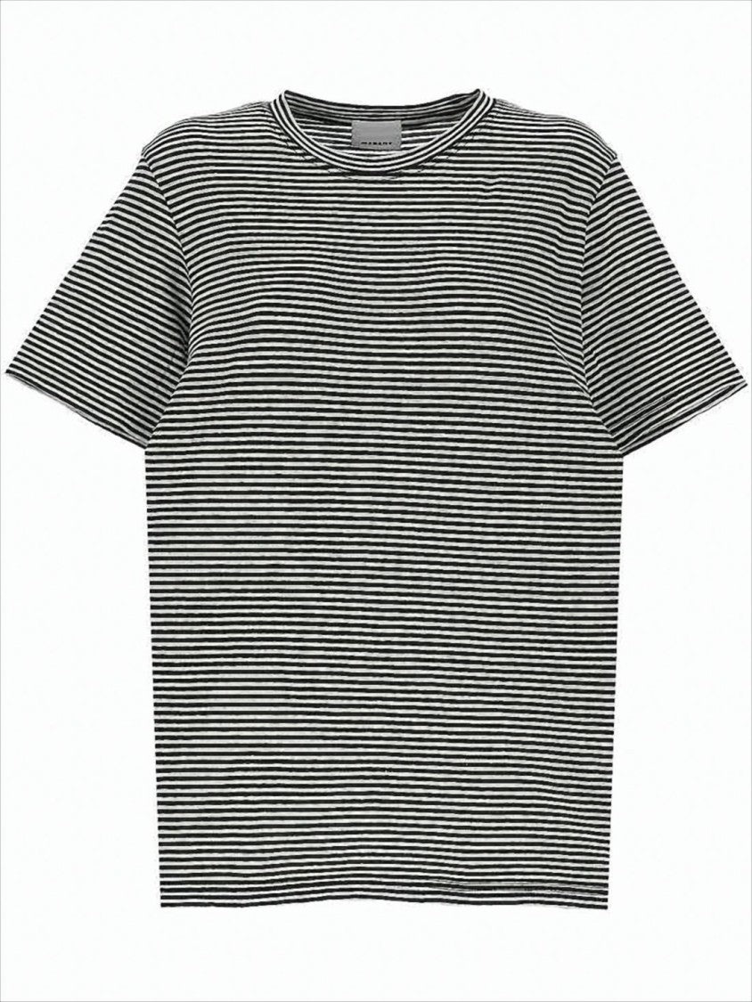 Short-Sleeved Striped T-Shirt with Classic Crew Neckline