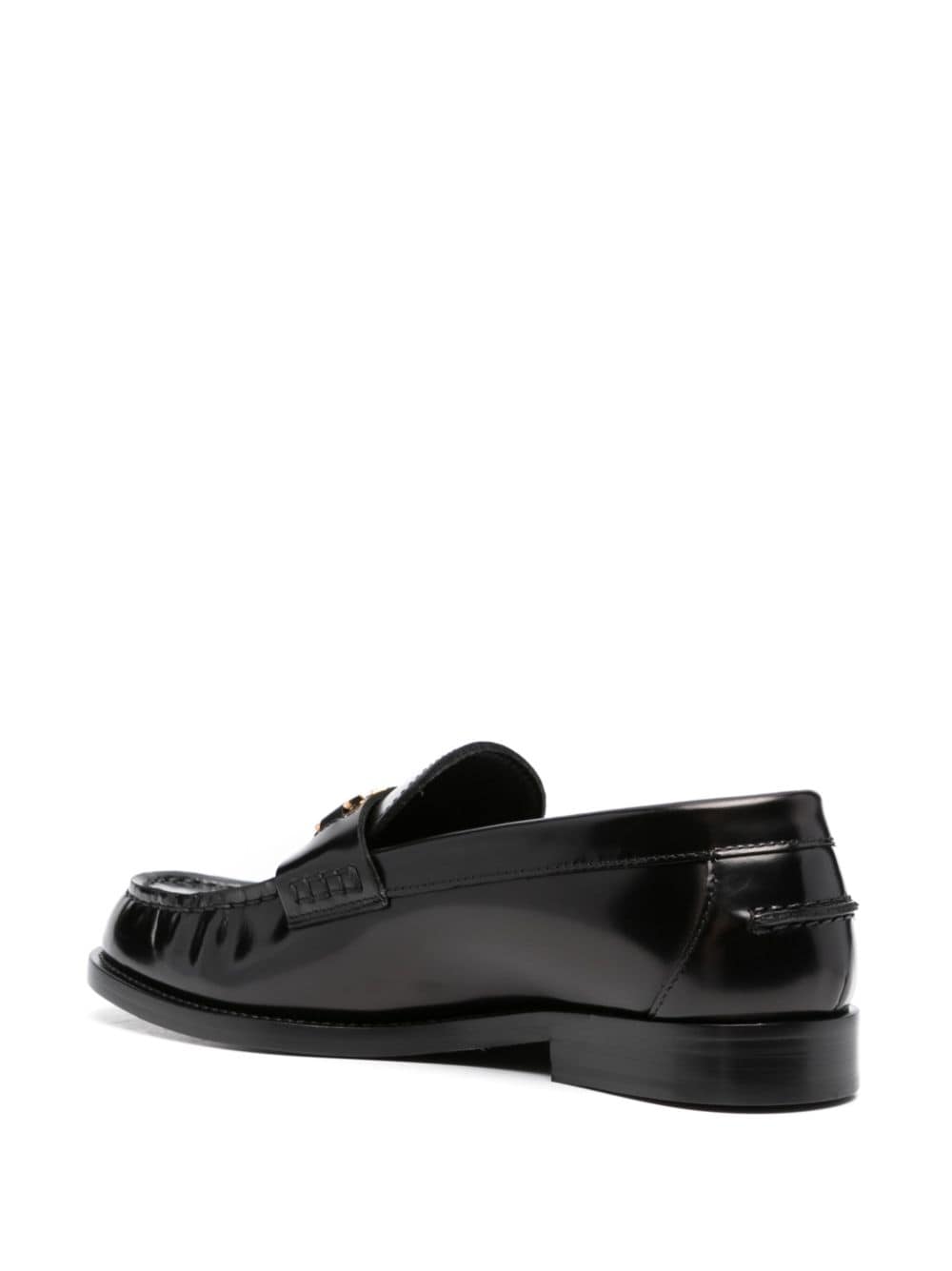Polished Calf Leather Flat Shoes