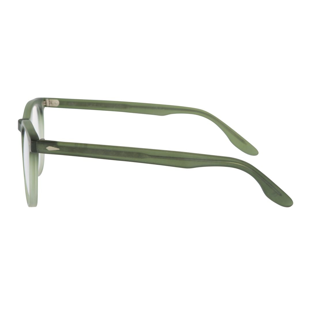 Klark Gradient Olive Green Rounded Frame Sunglasses