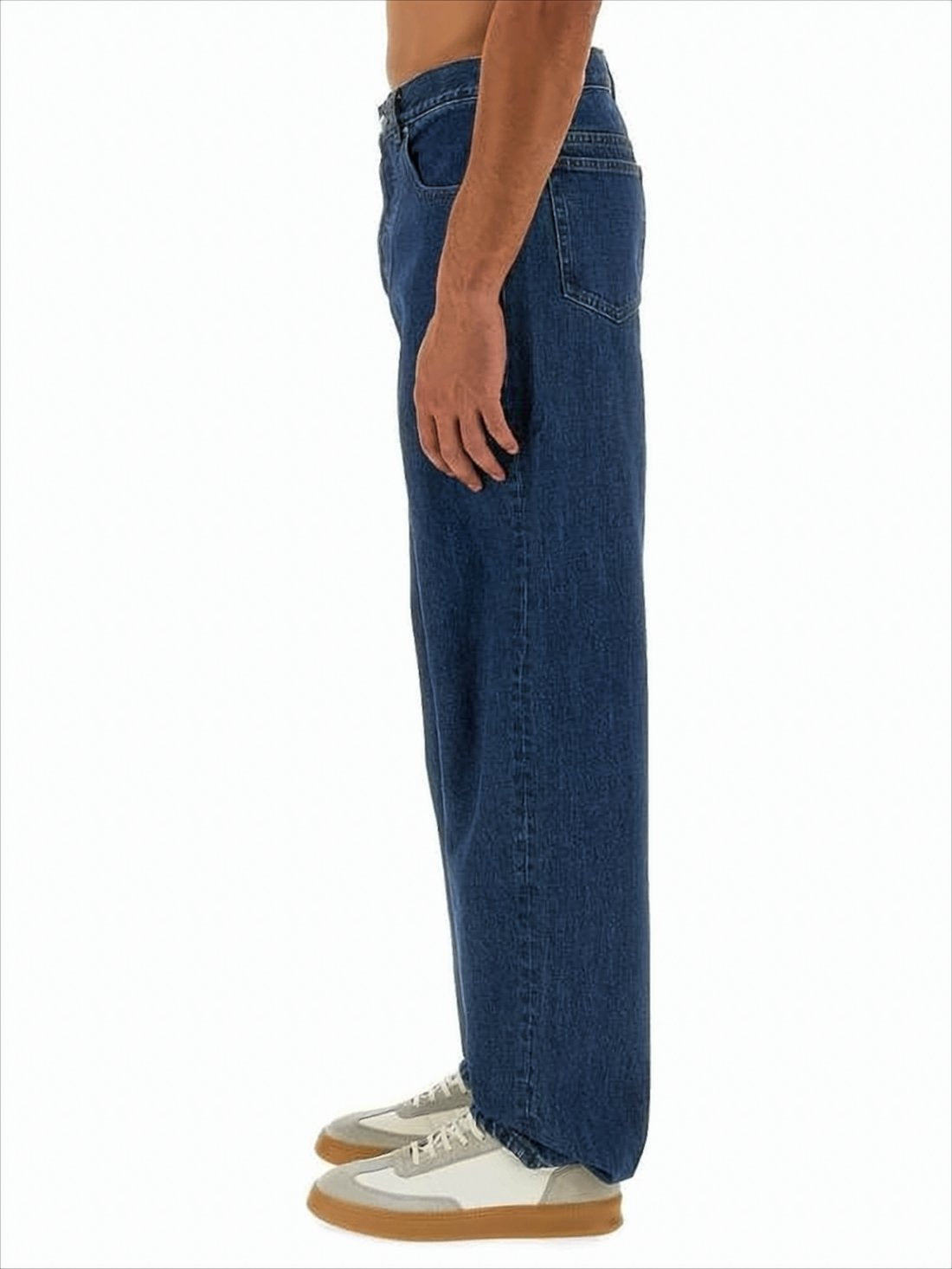 Straight-Leg Denim Pants with Mid-Rise Waist