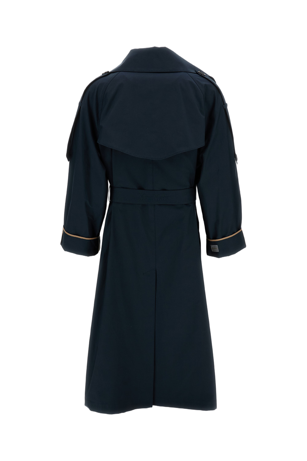 Robe-Style Double-Breasted Trench Coat in Water-Repellent Twill