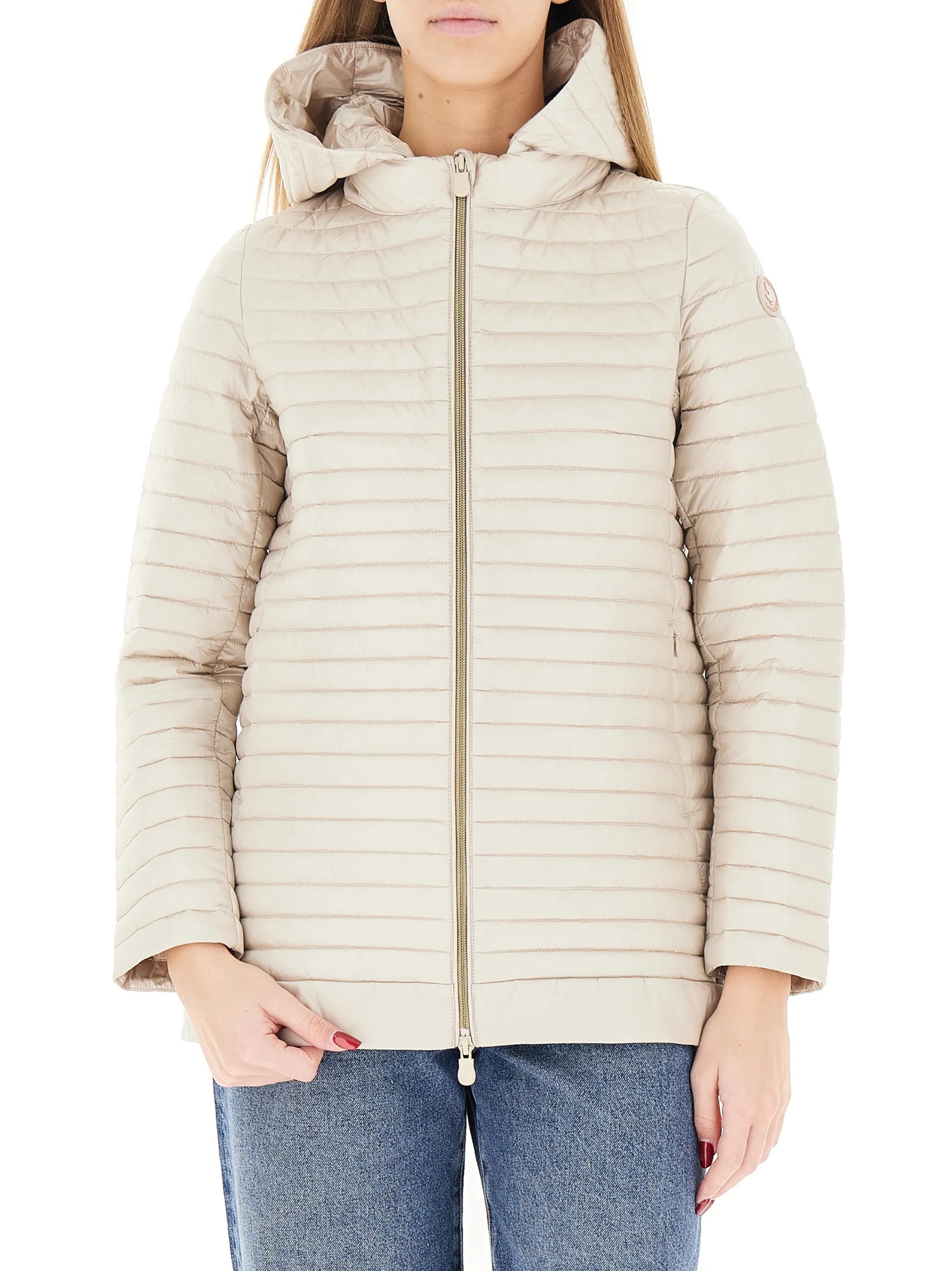 Black Alima Lightweight Quilted Padded Coat