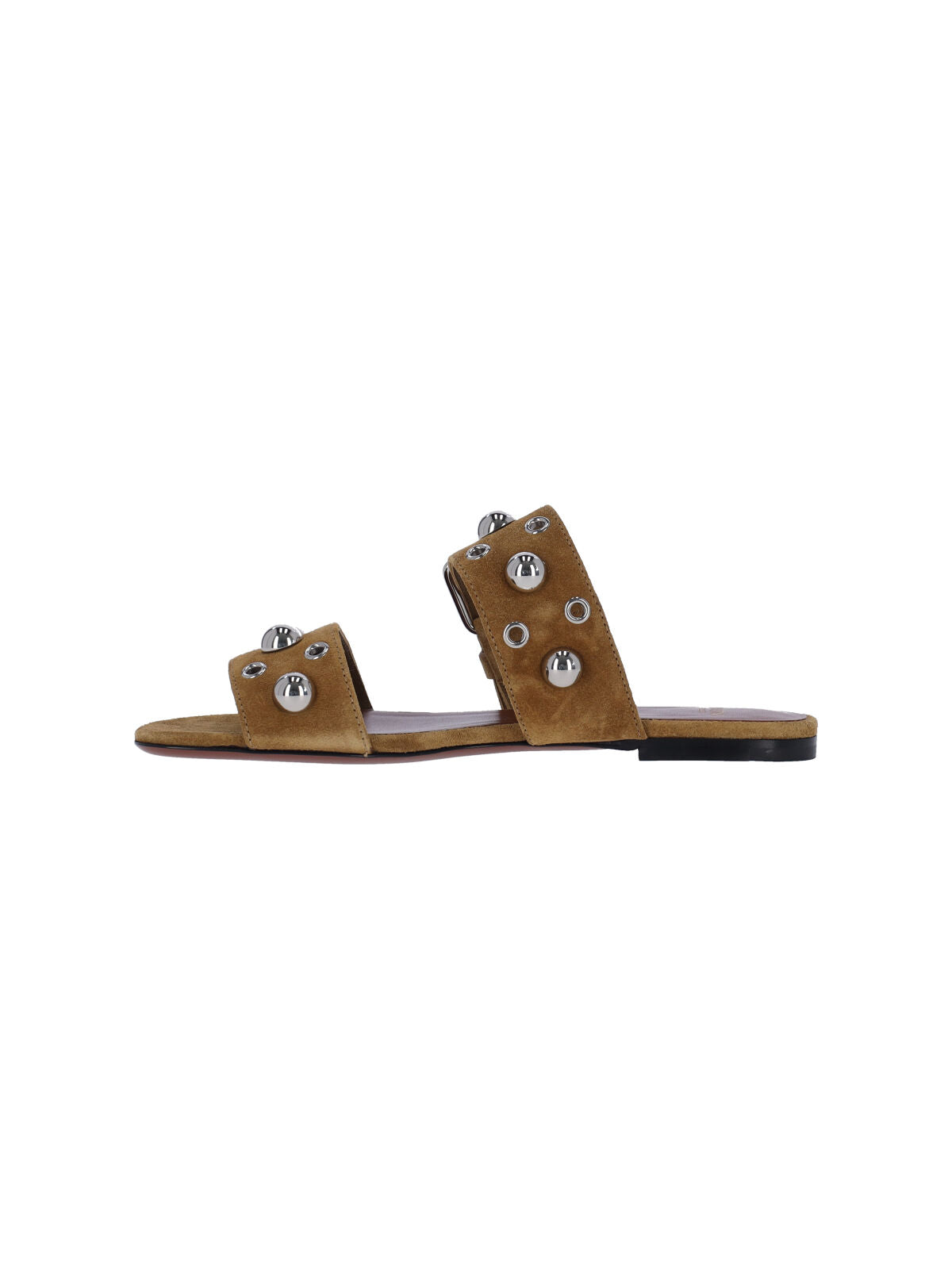 Beige Nellcôte Suede Studded Sandals
