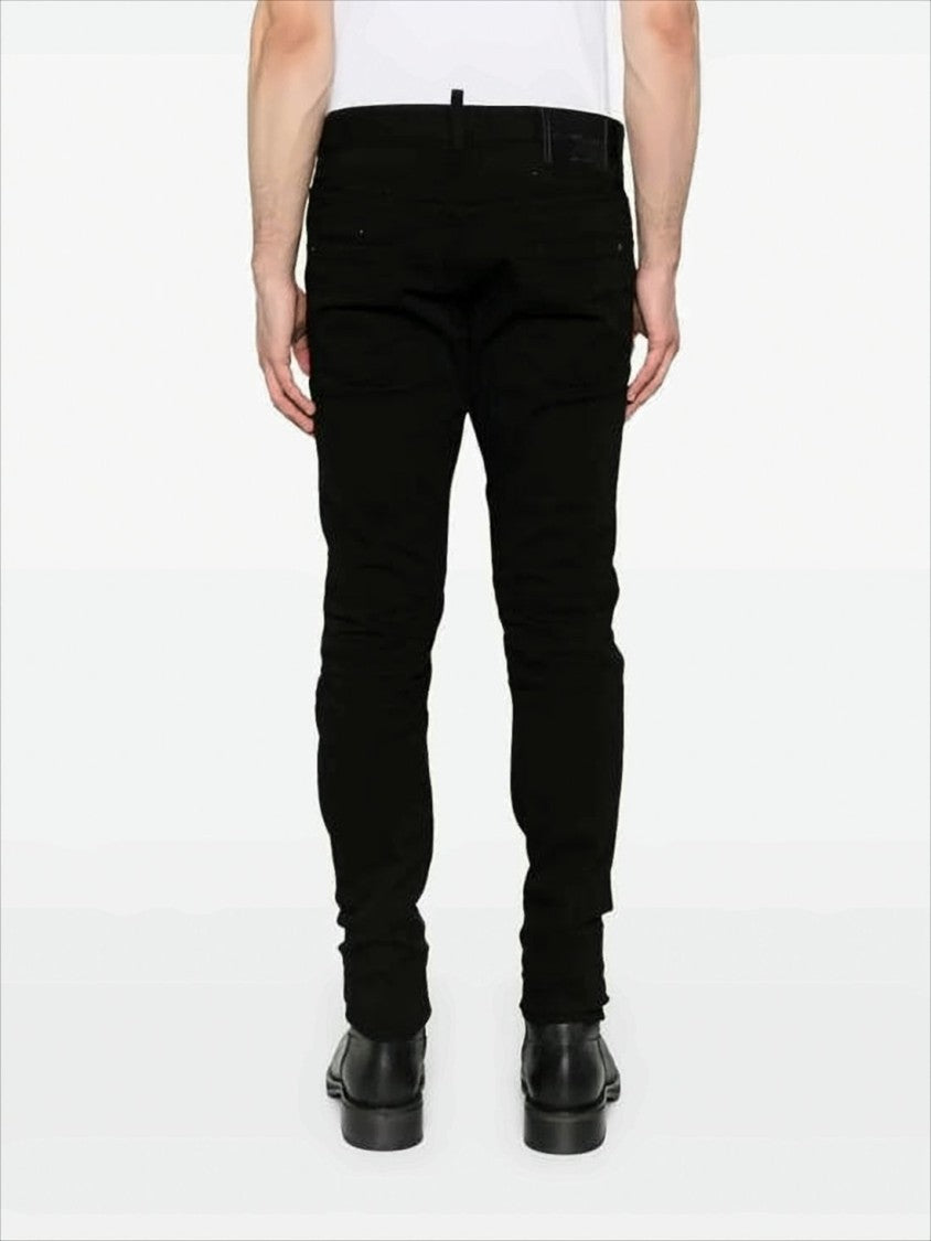 Slim-Fit Black Denim Pants