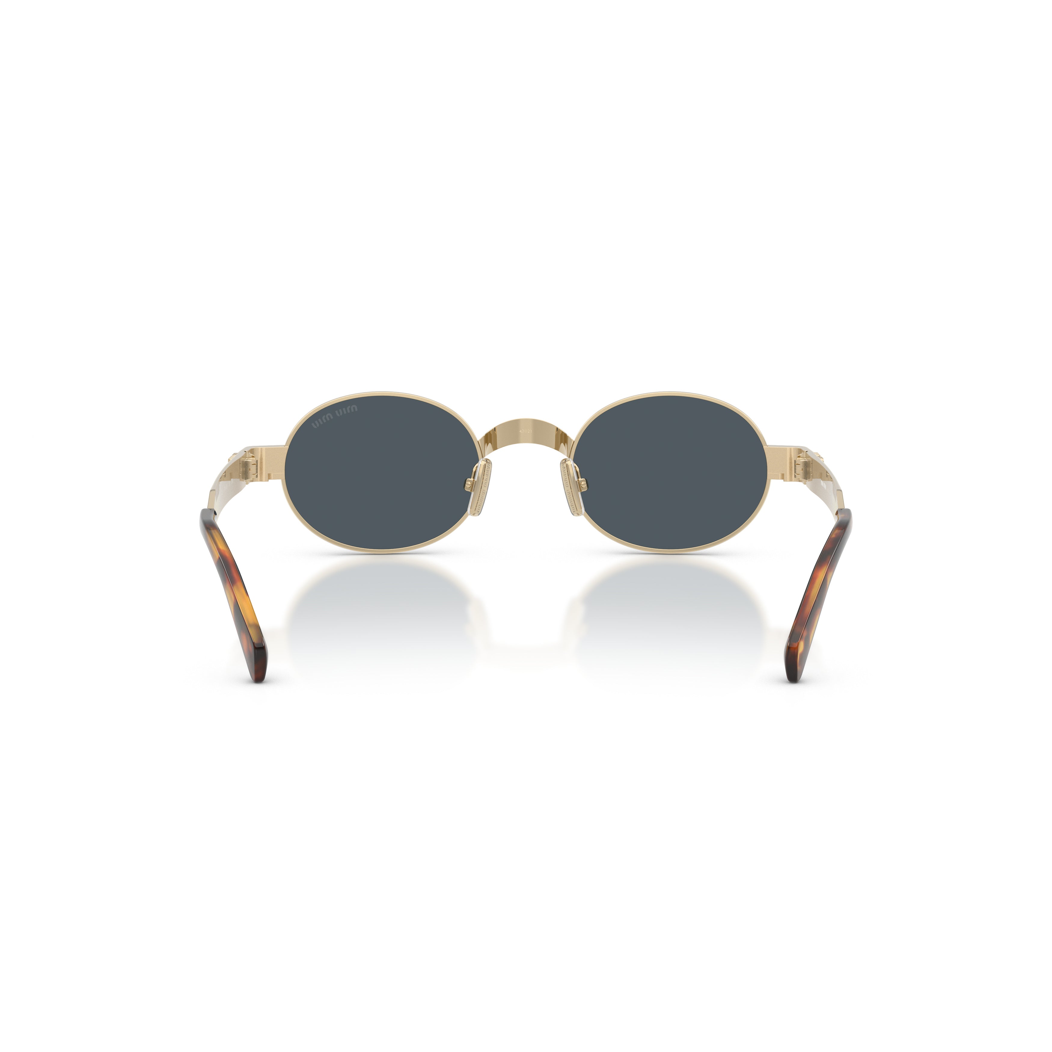 0mu B51s Oval Gold-Toned Metal Sunglasses