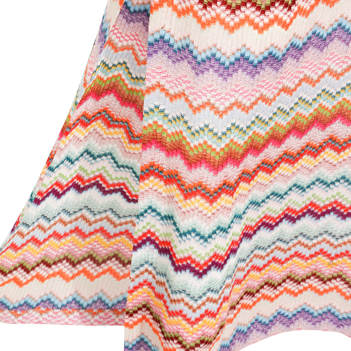 Zigzag-Patterned Maxi Skirt
