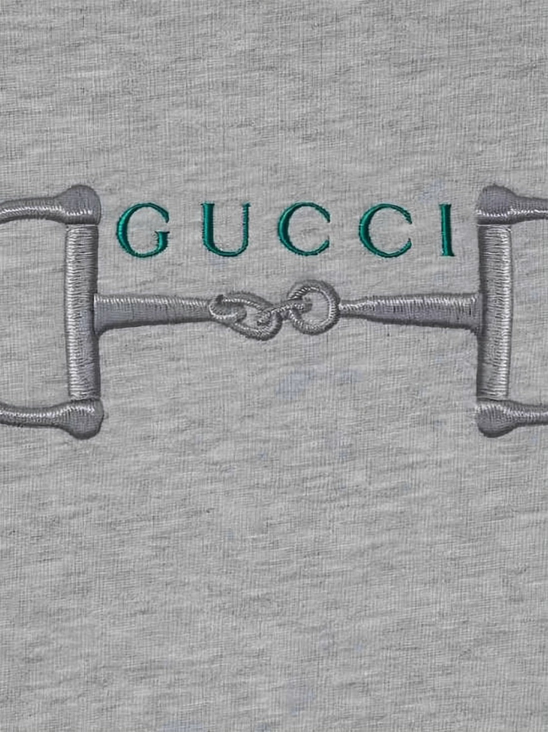 Long-Sleeve Sweatshirt with Horsebit Design and Striped Accent