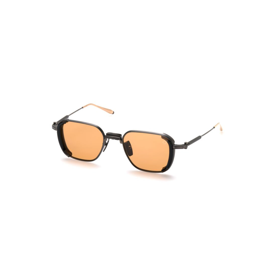 Aks-513 Square-Frame Sunglasses with Amber Tinted Lenses
