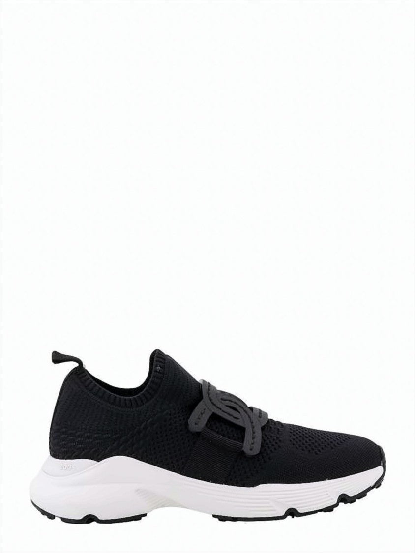 Breathable Fabric Sneakers with Distinctive Logo Strap