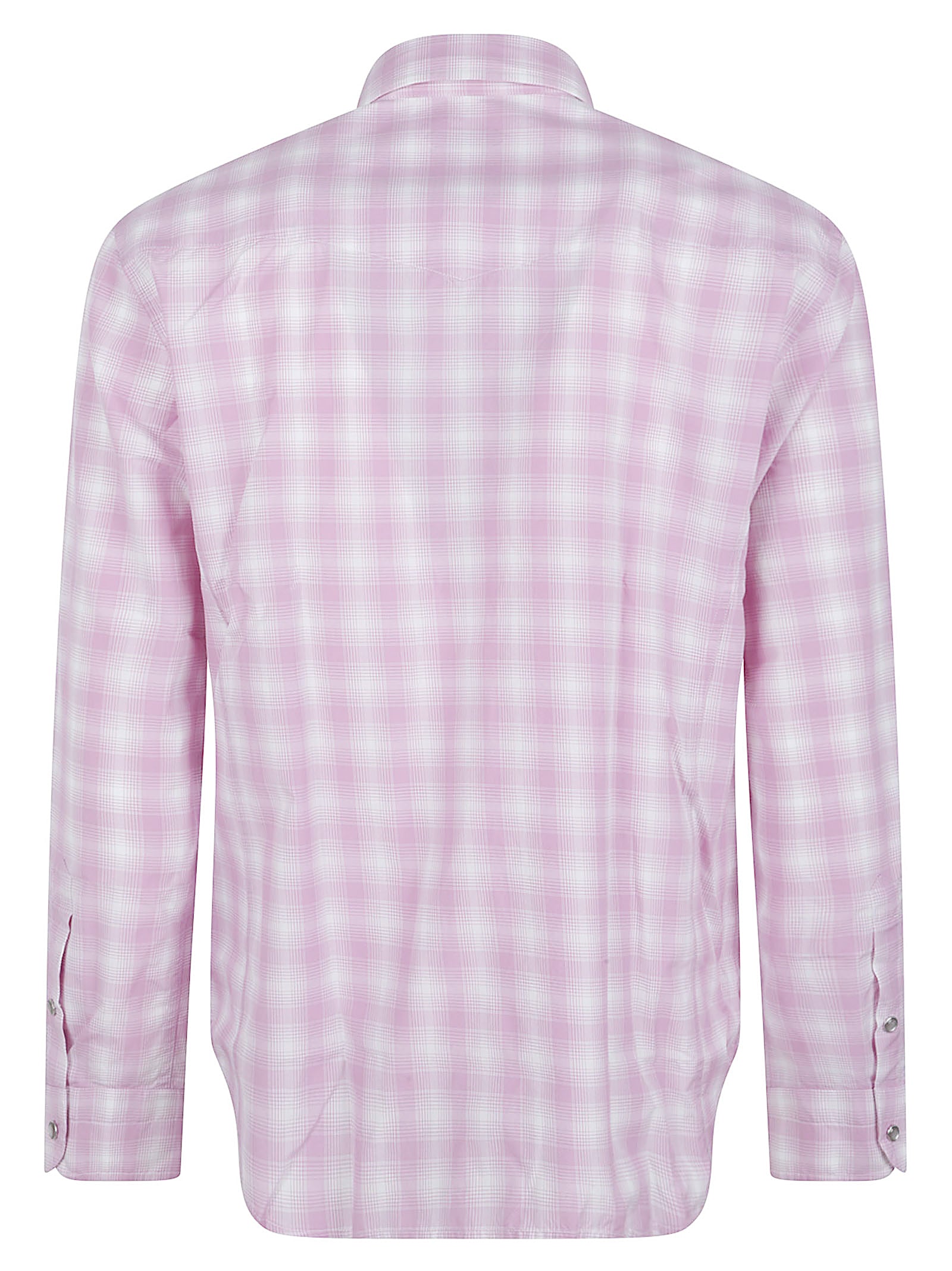 Check-Pattern Shirt with Chest Pockets