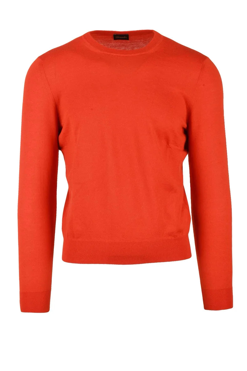 Crew Neck Cashmere Sweater - Red
