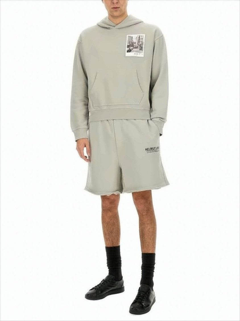 Relaxed Fit Hoodie with Photographic Print by Helmut Lang