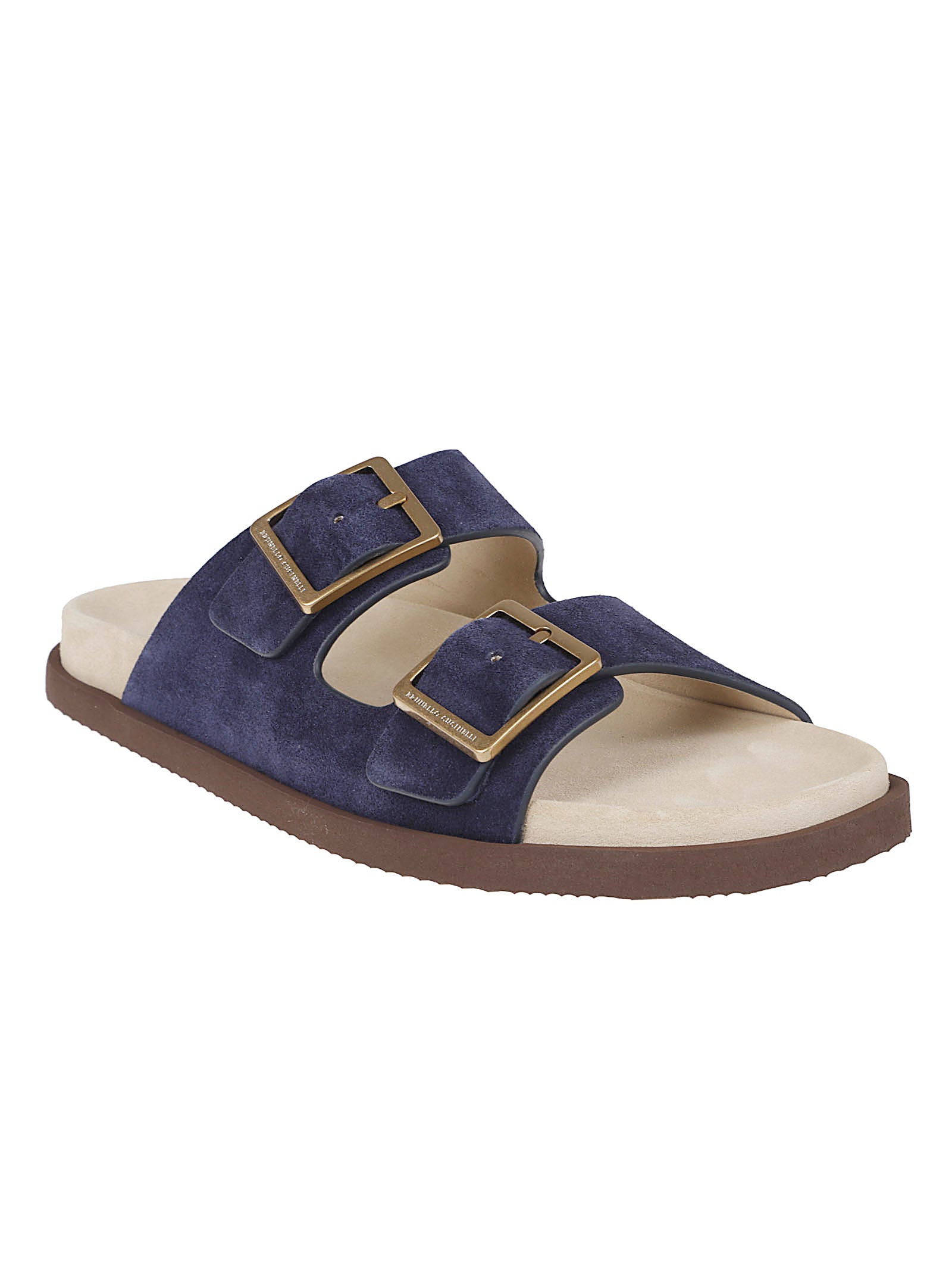 Suede-Like Textured Sandals with Adjustable Buckles