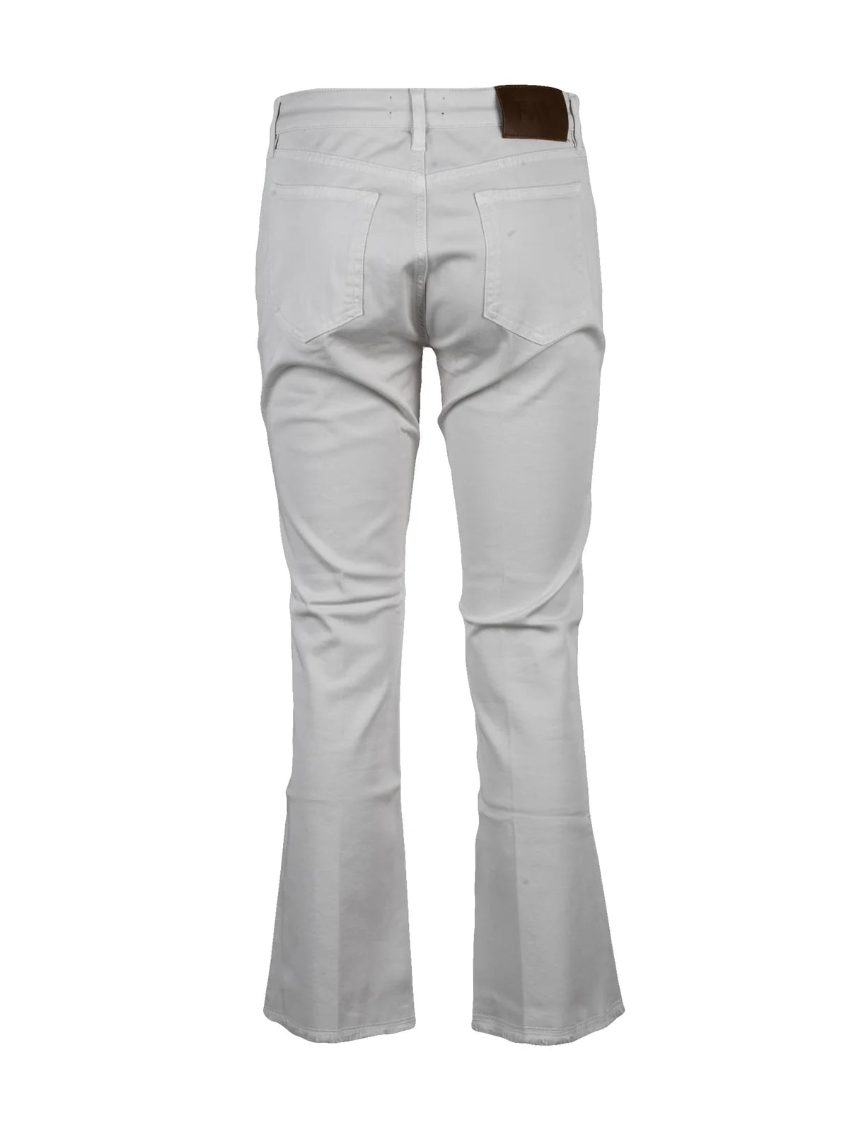 Fay Flared Cotton Stretch Trousers - White