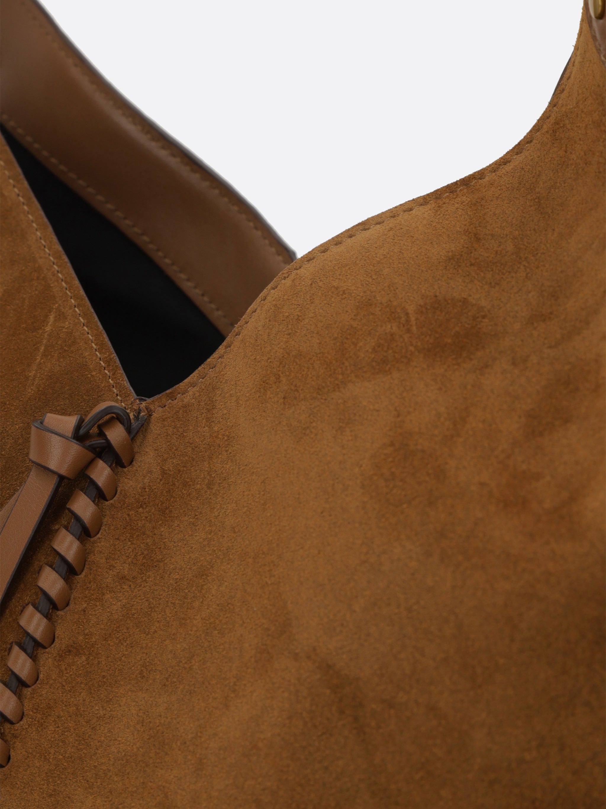 Brown Tampa Calf Velvet Shoulder Bag