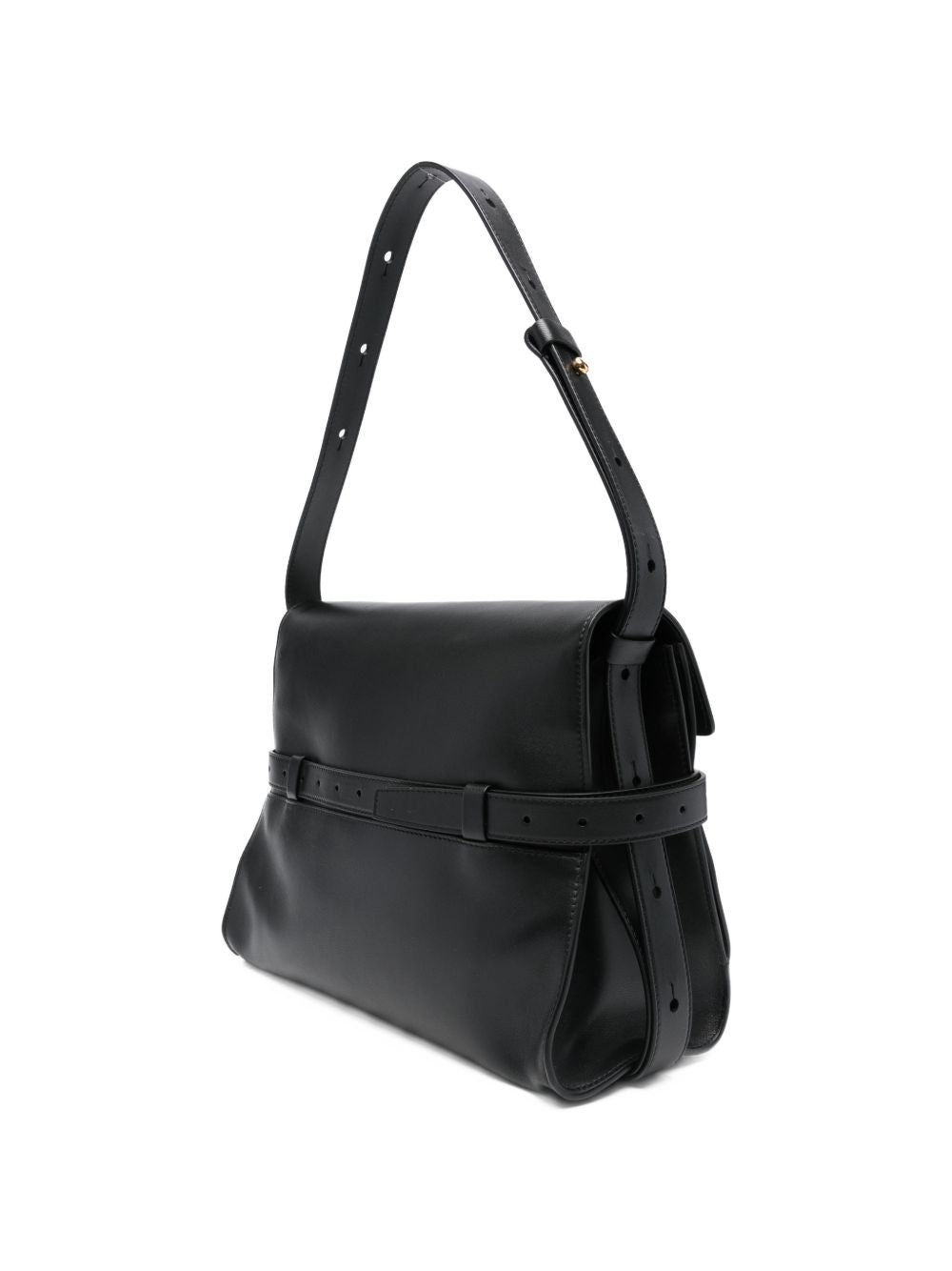 Rectangular Shoulder Bag With Structured Flap