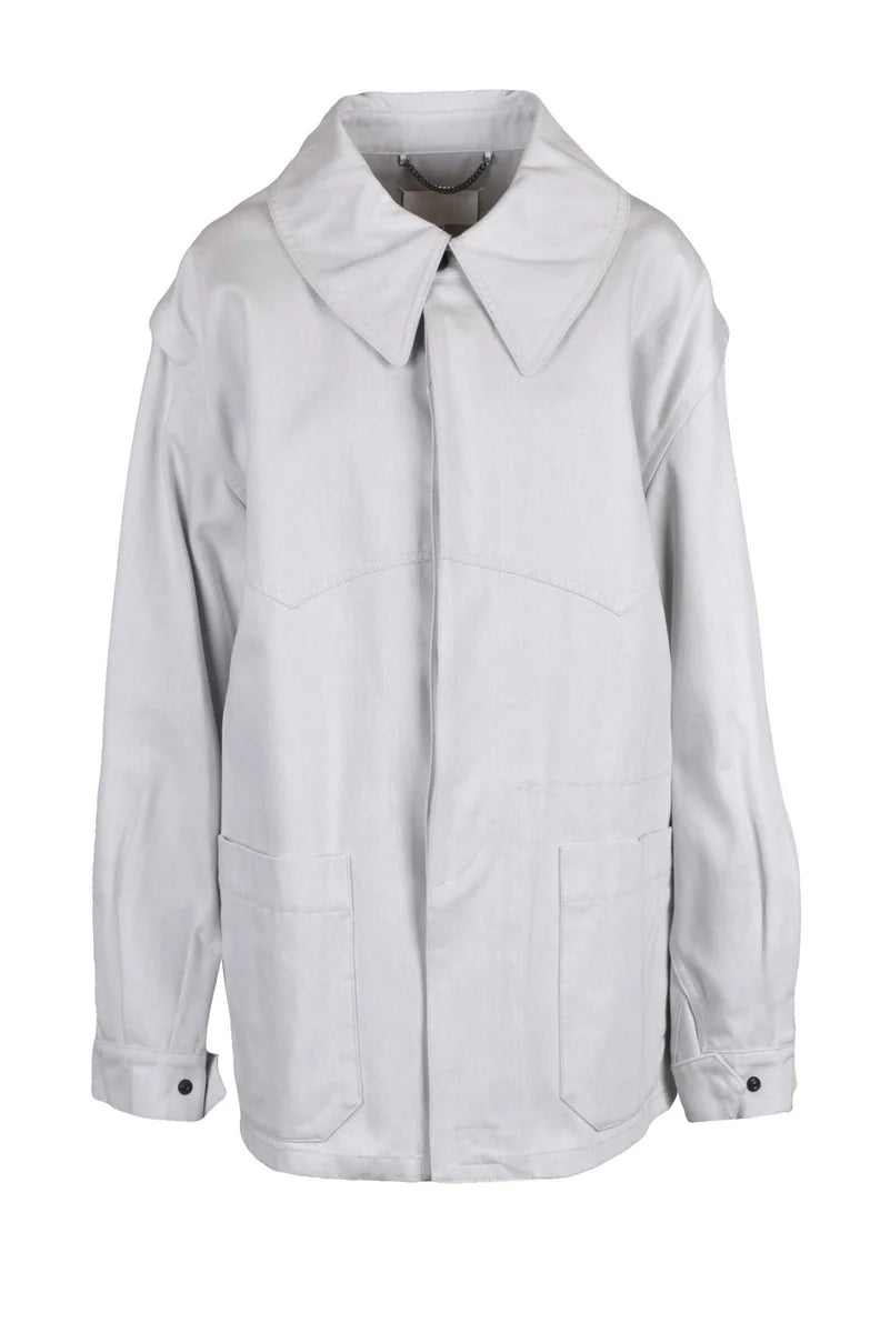 Oversize Denim Jacket - Beige