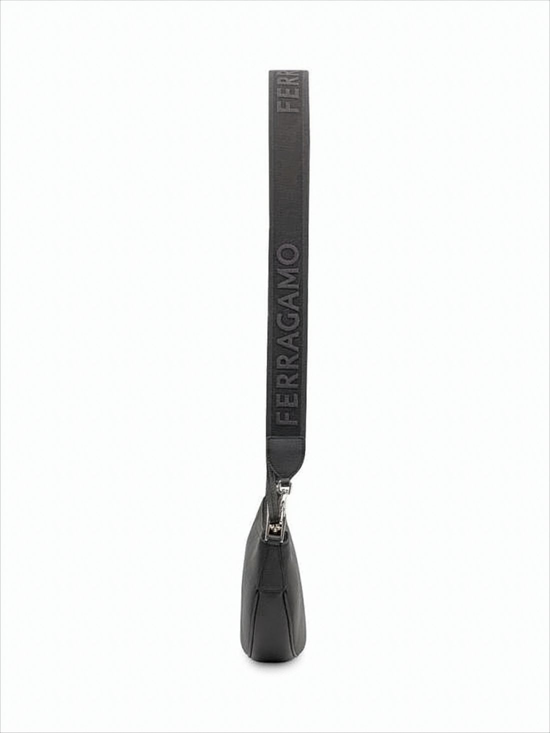 Contemporary Crescent Shoulder Bag in Smooth Calf Leather