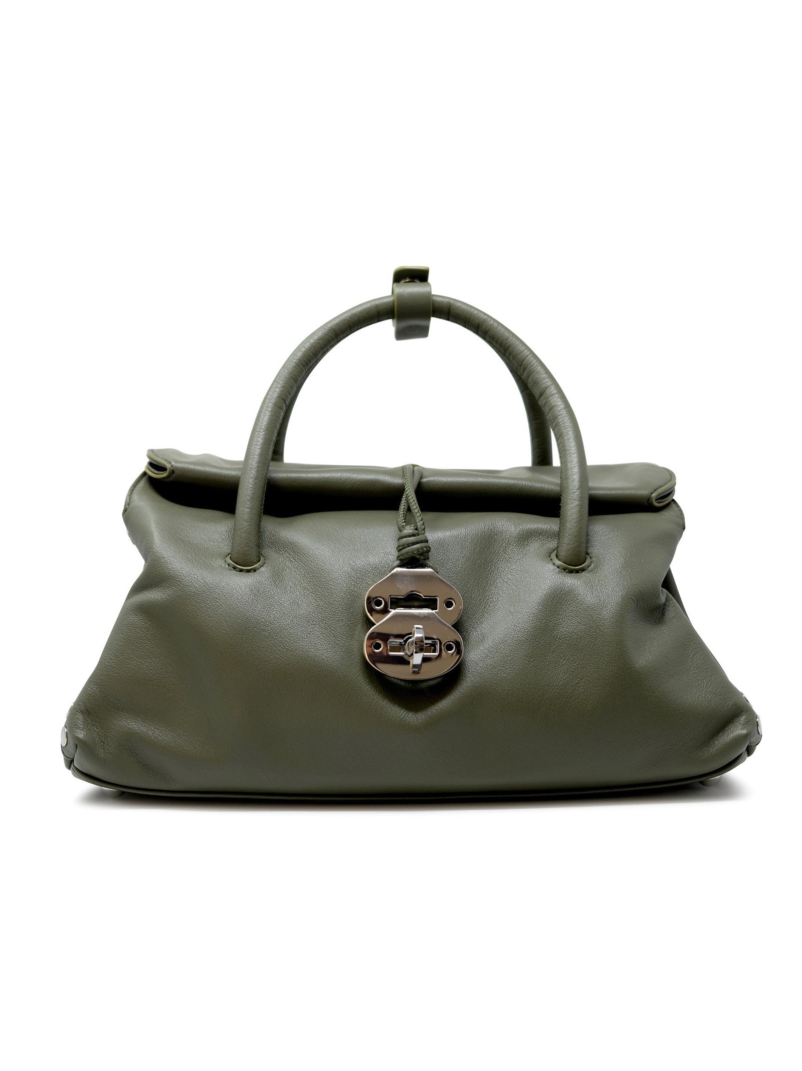 Green Olivona Leather Dotta Saeta S Handbag