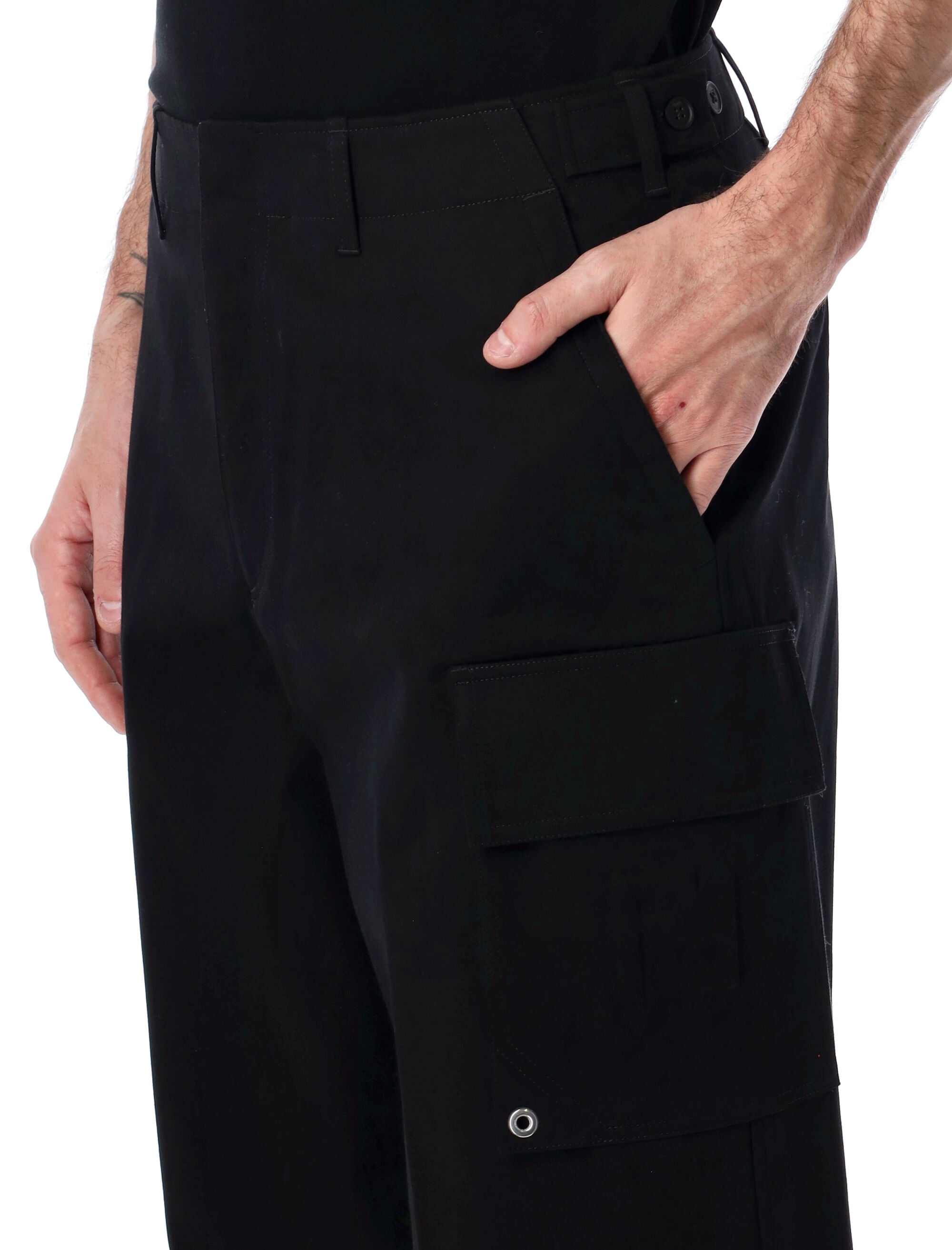 Gabardine Cargo Trousers