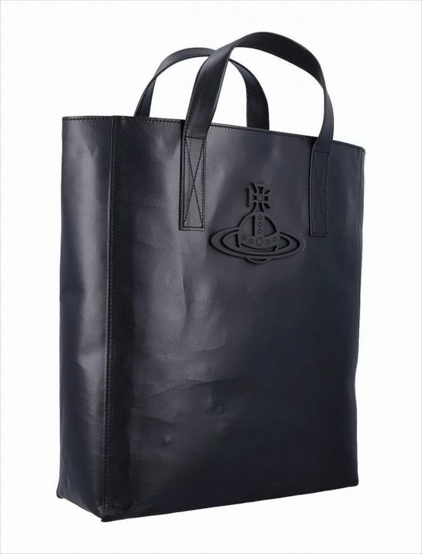 Smooth Cowhide Tote Bag with Sturdy Handles